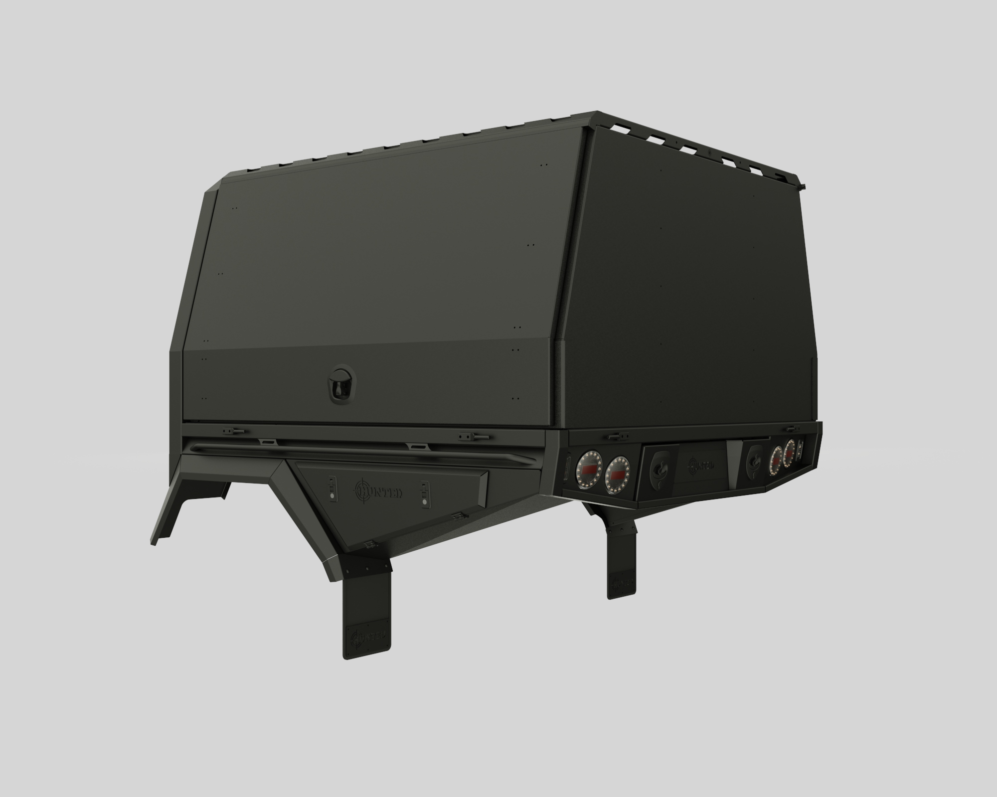 Hunted Engineering 79 series 1700mm dual cab aluminium canopy